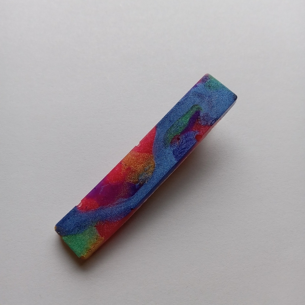 5/$25 Hand Crafted Multicolor Artistic Hair Clip